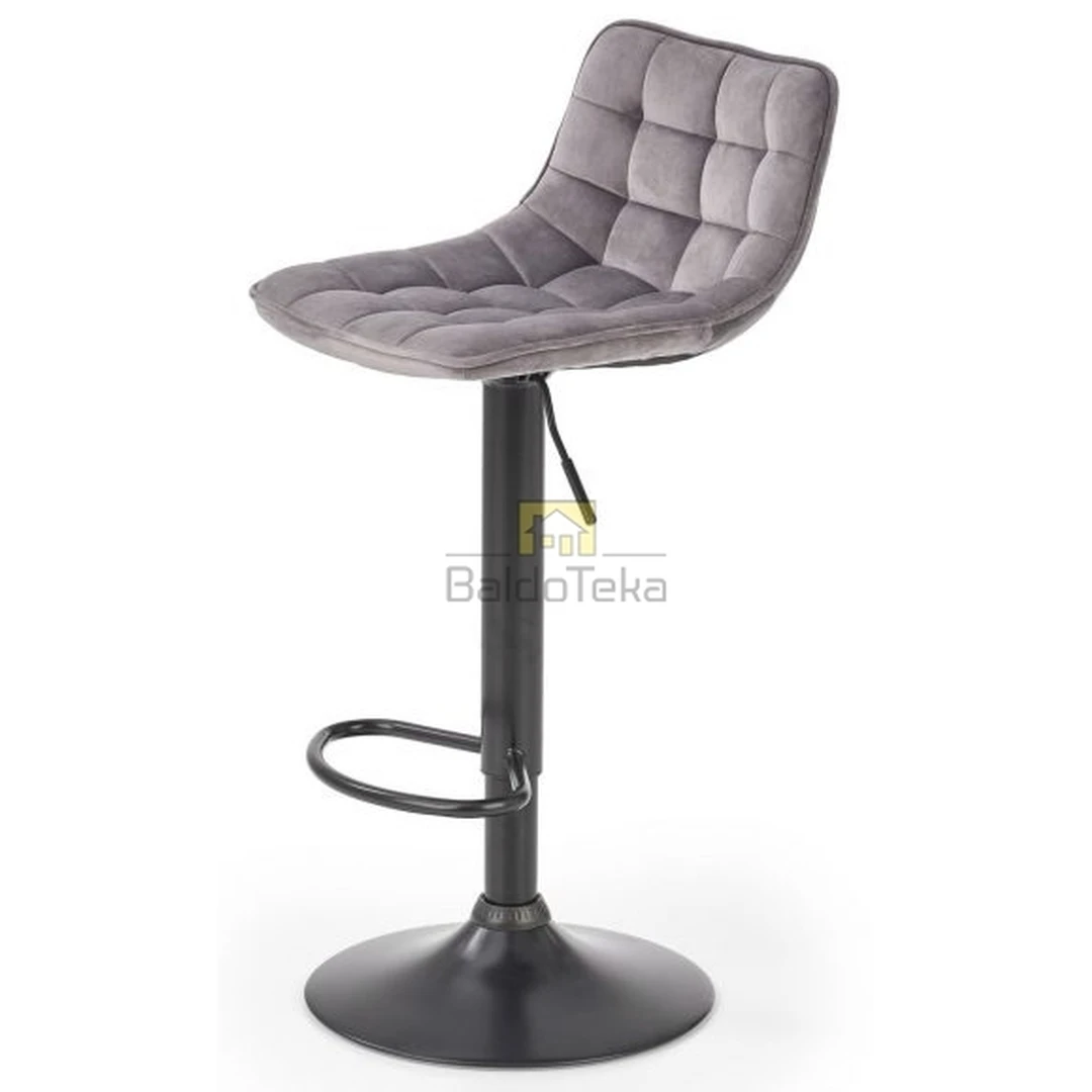 Madingi aksominiai foteliai – pilki/juodi, metalo karkasas