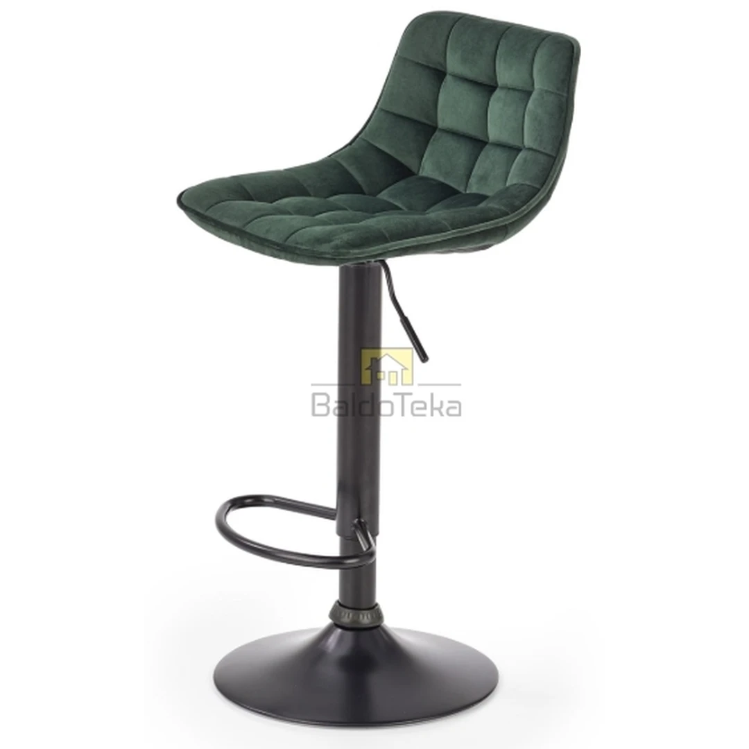 Madingi žali ir juodi aksominiai foteliai