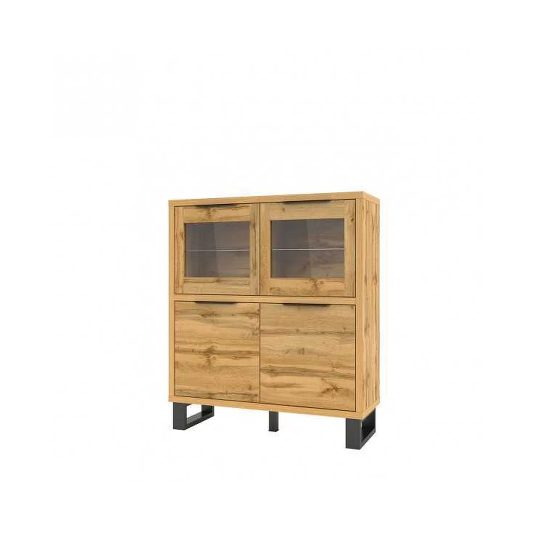 Įspūdingas 4 durų spinta su metalinėmis kojelėmis