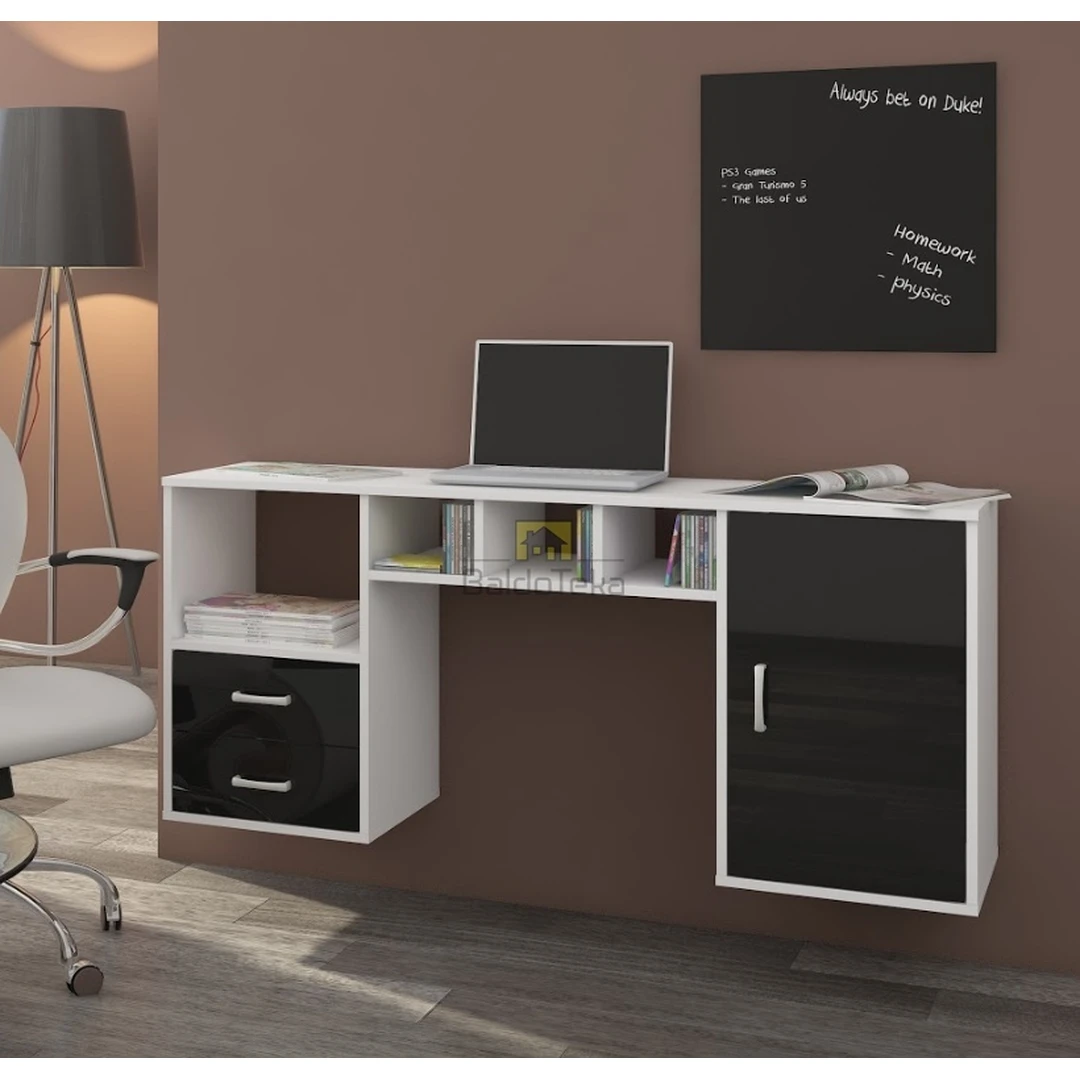 Šiuolaikiška spintelė su moderniais spalvų deriniais