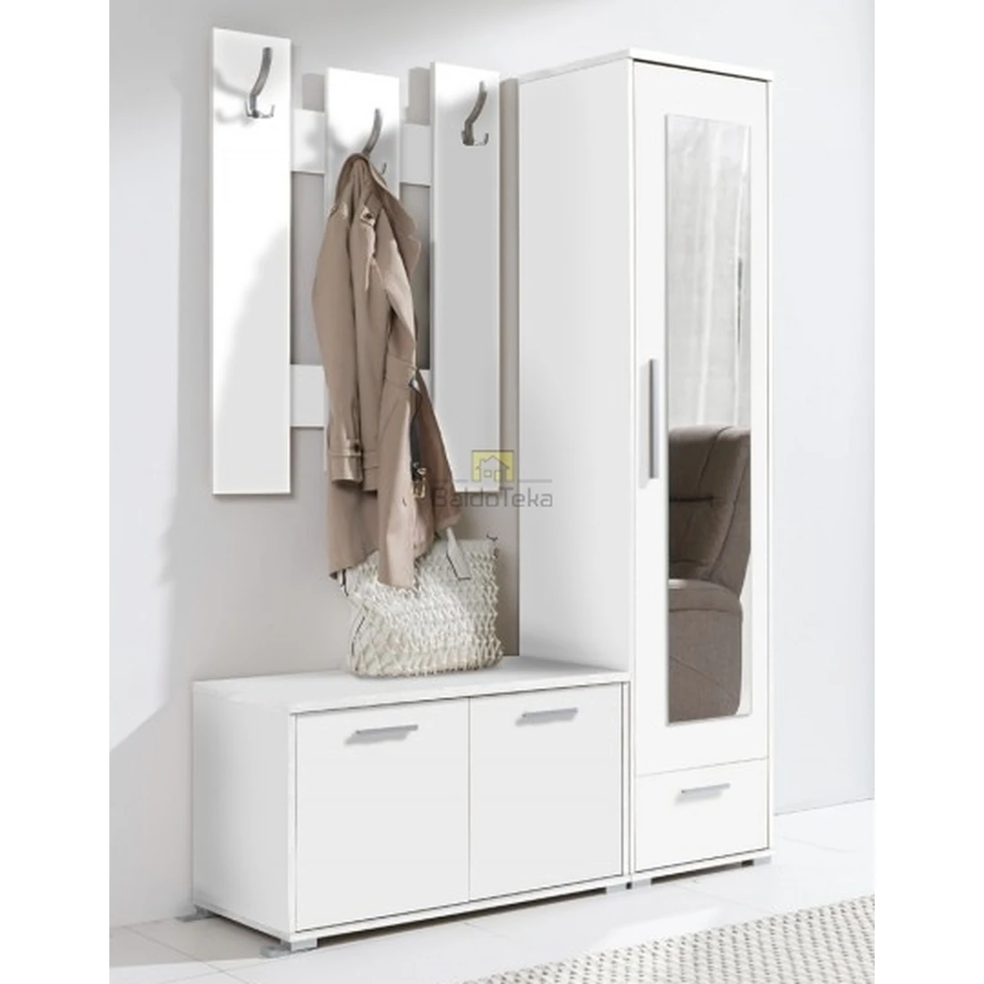 Erdvus spintų komplektas su batų dėže ir kabykla