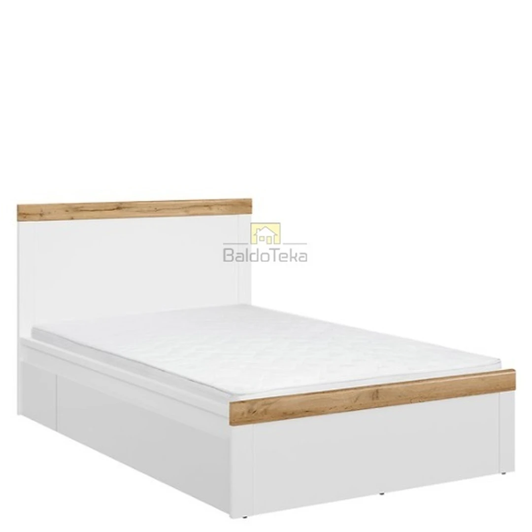 Moderni balta matinė lova su ąžuolo Wotan dekoro