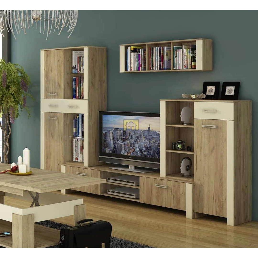 Moderni baldų kolekcija HUG auksinė/kreminė spalva