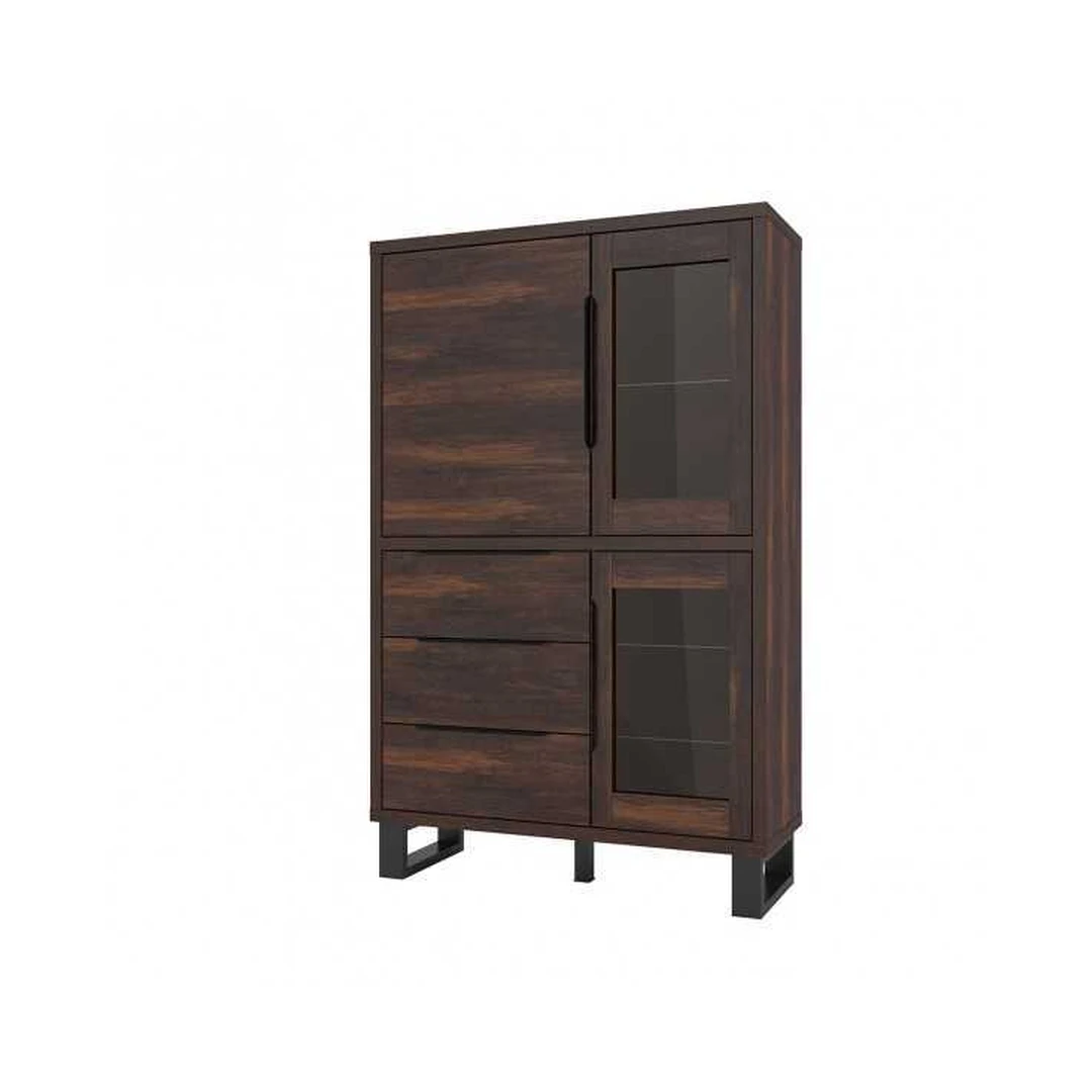 Stilinga spinta Wallace ąžuolo spalvos su metalinėmis kojelėmis