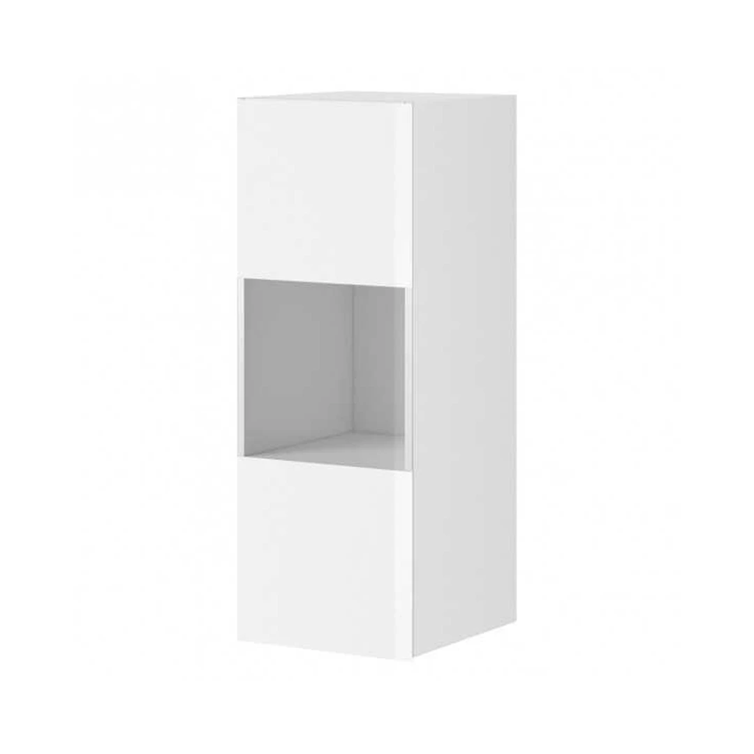 Šiuolaikiška baltos spalvos spinta su stiklo įterpiais