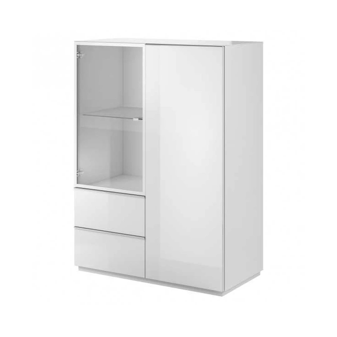 Šiuolaikiška stiklo spintelė su LED apšvietimu