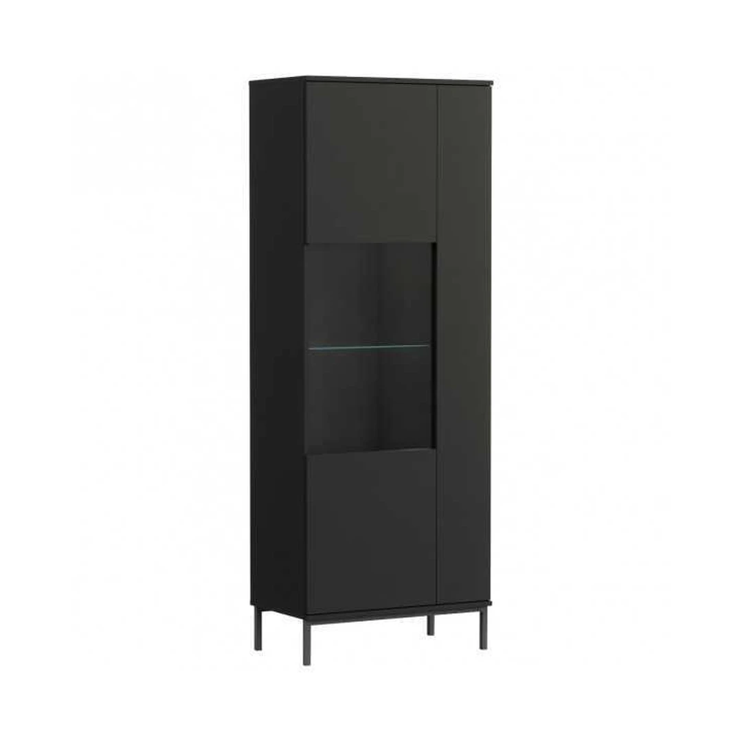 Moderni juoda spintelė su PUSH-TO-OPEN sistema