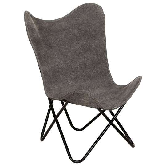 Išskleidžiama kėdė, antracito spalvos, drobė - Foteliai