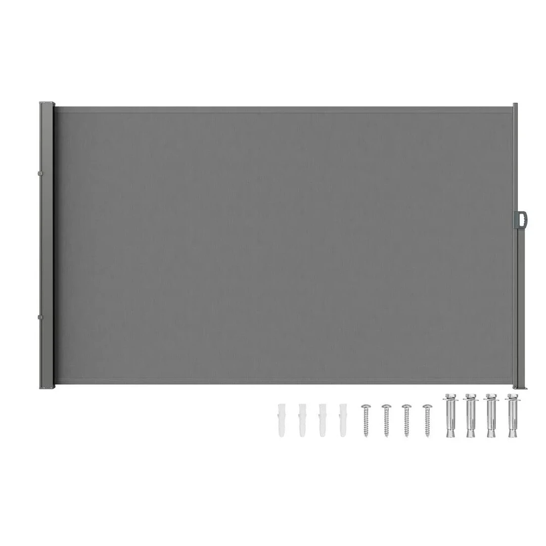 Ištraukiama šoninė markizė 180 g poliesterio, pilka, 71''x138'' - Lauko skėčiai