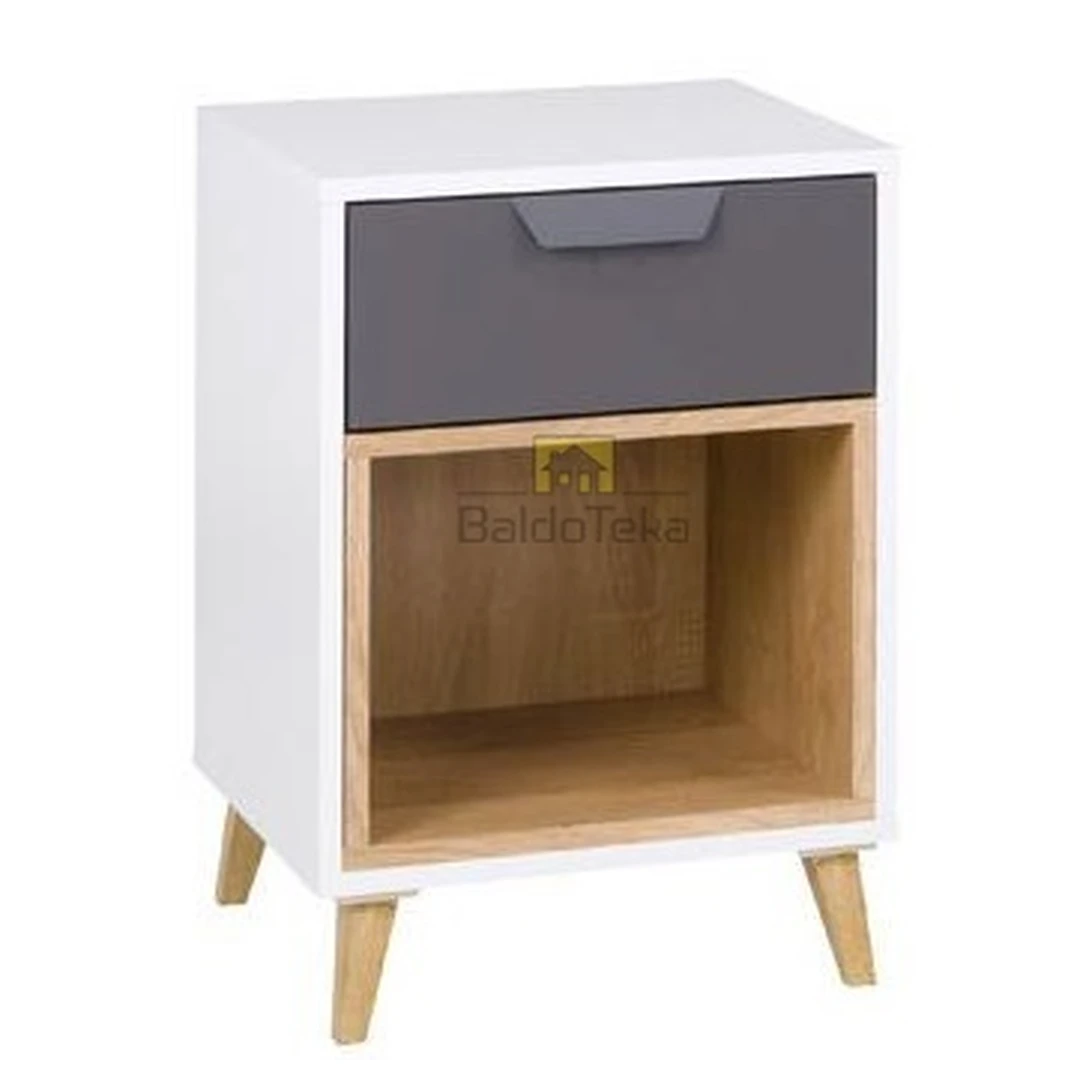 Elegantiški JOKER stalai – balta matinė, grafit, pilka, ąžuolo lefkas