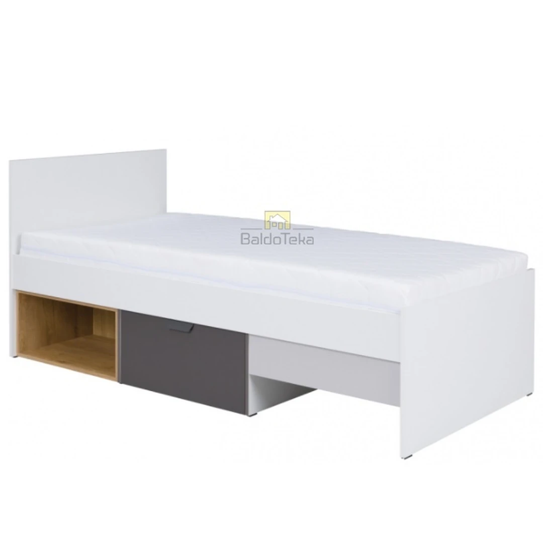 Ergonomiška lova su grotelėmis ir patalynės dėže