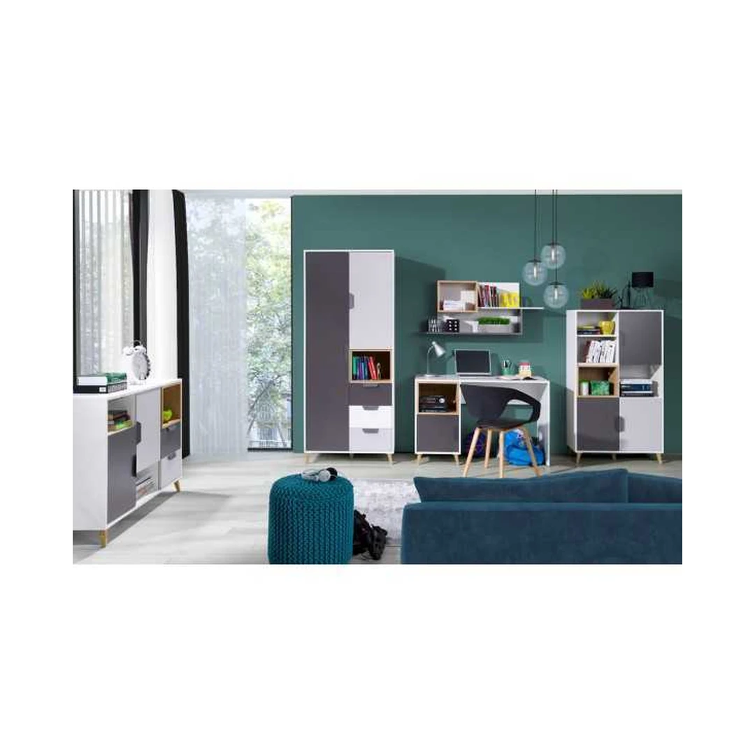 Įspūdinga 2 durų spinta su 3 lentynomis