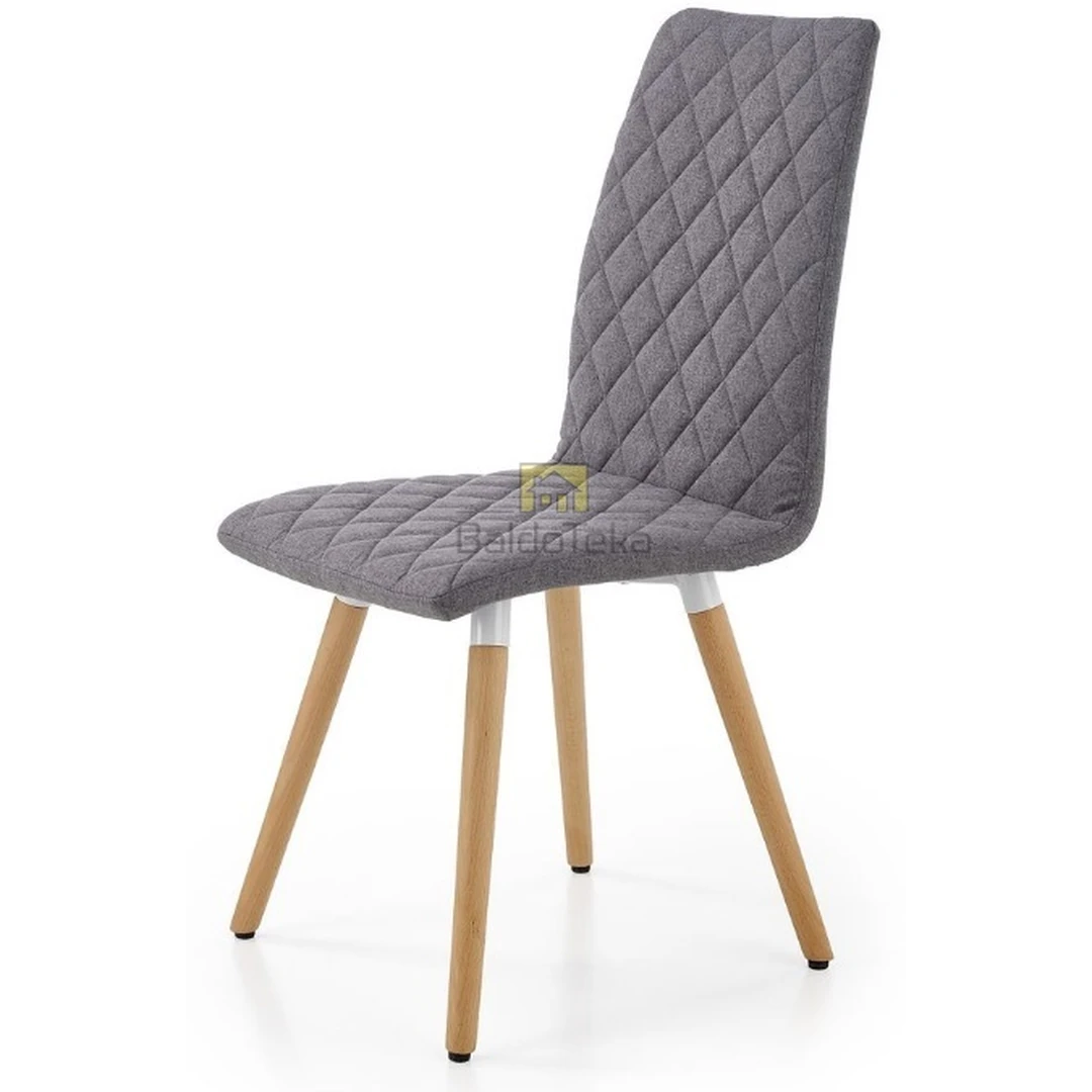 Elegantiškos kėdės su gobelenu ir natūraliu medžiu