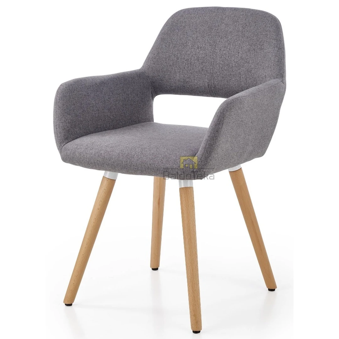 Elegantiškos kėdės su gobelenu ir natūraliu medžiu