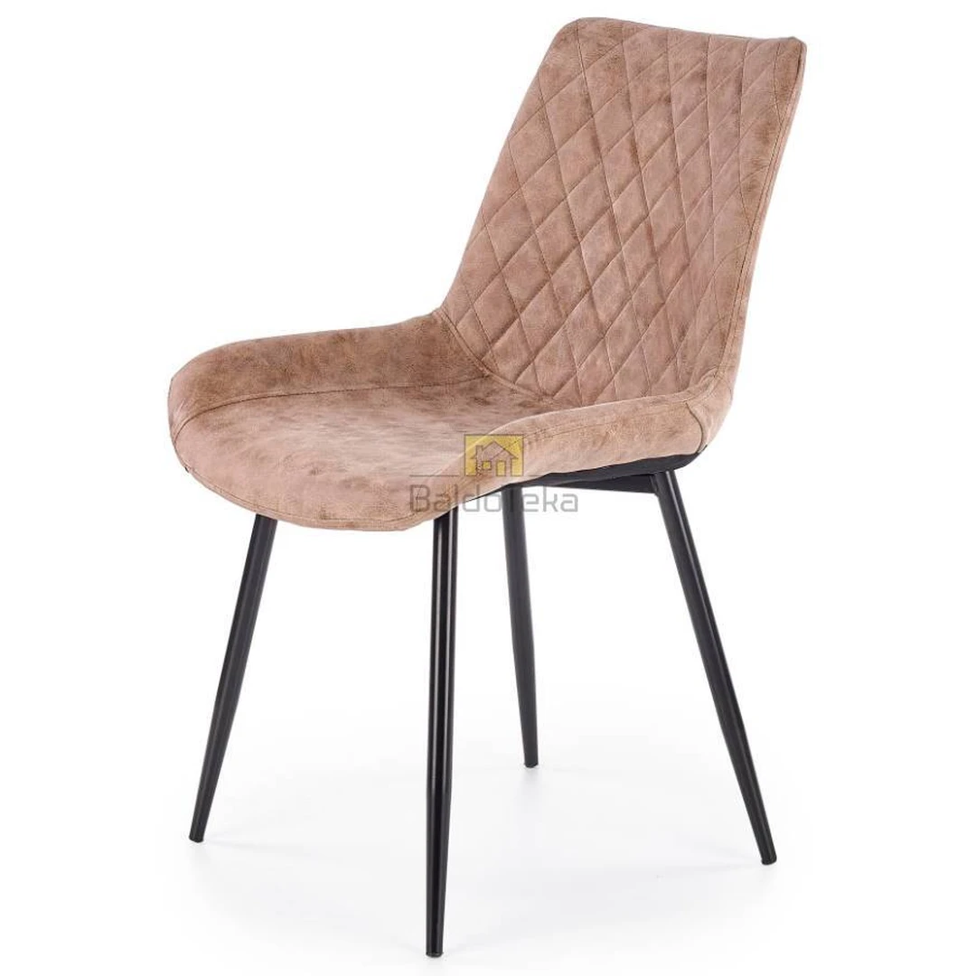 Stilingi rudi/juodi matiniai metaliniai kėdės