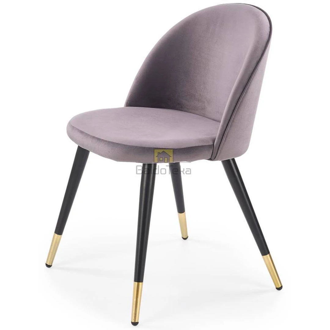 Ergonominė gobeleno kėdė su metaliniu pagrindu