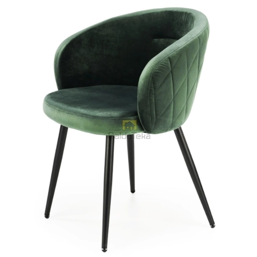 Ergonominė žalio-juodo fotelis