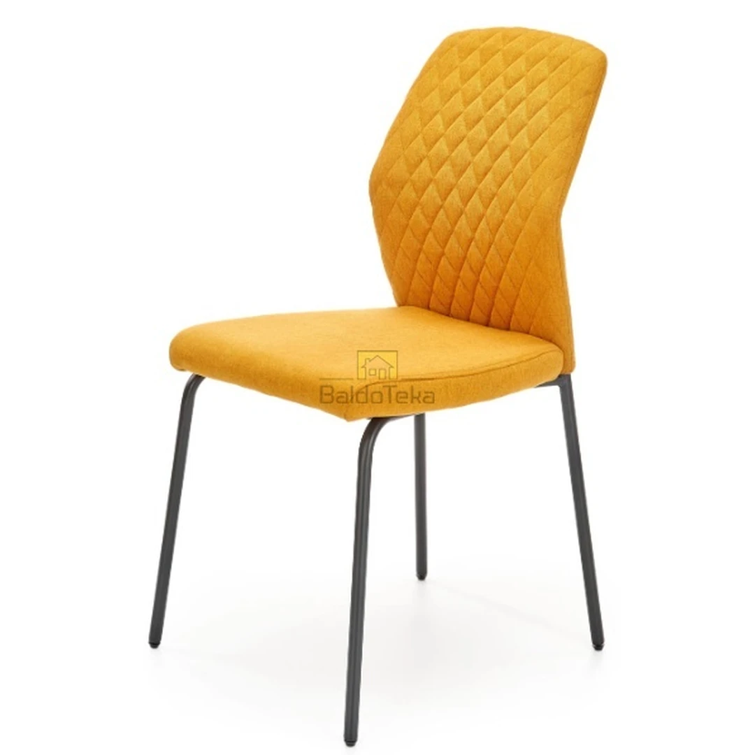 Stylingas gobeleno fotelis su dažytu plienu