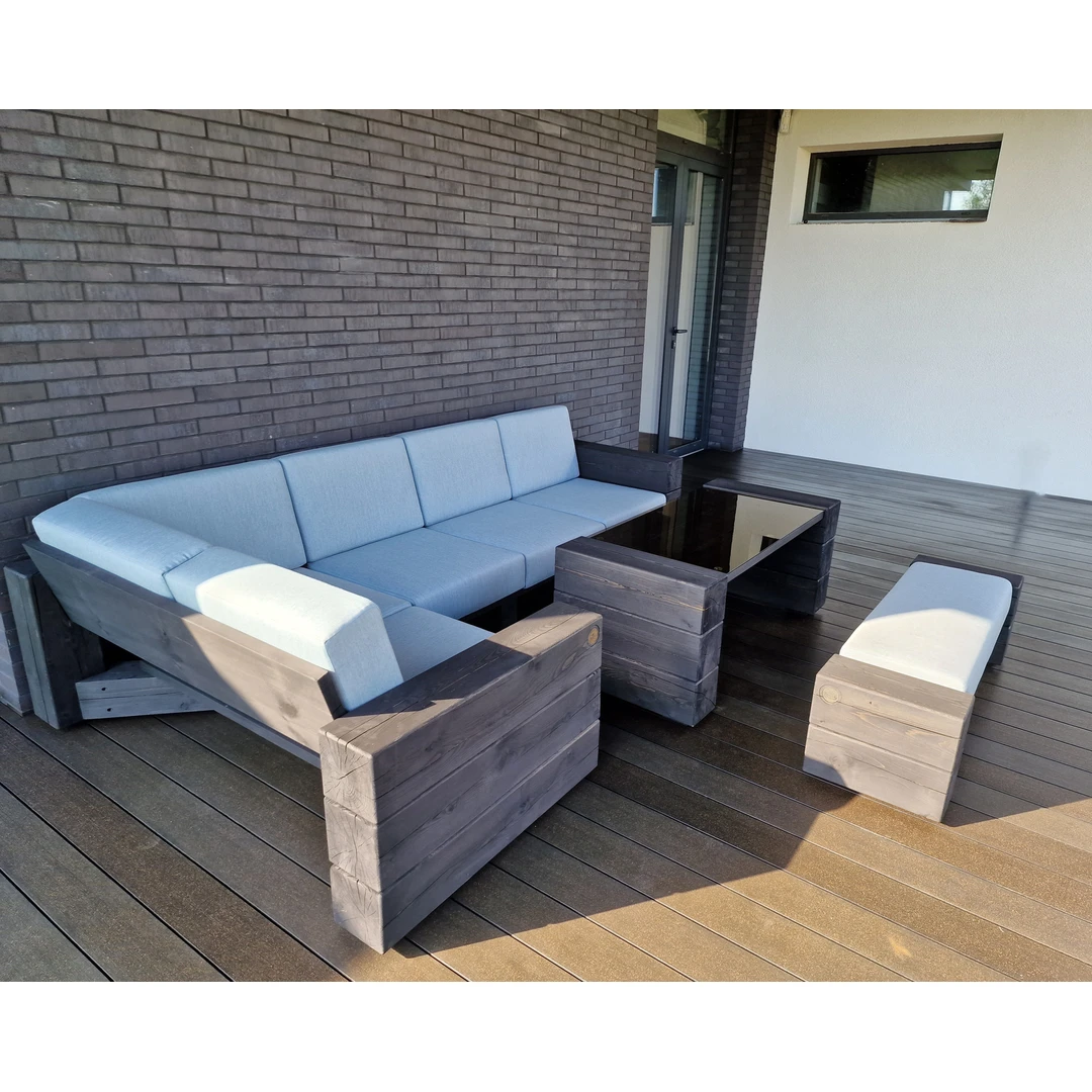Kampinė lauko sofa 1.65x2.85 m