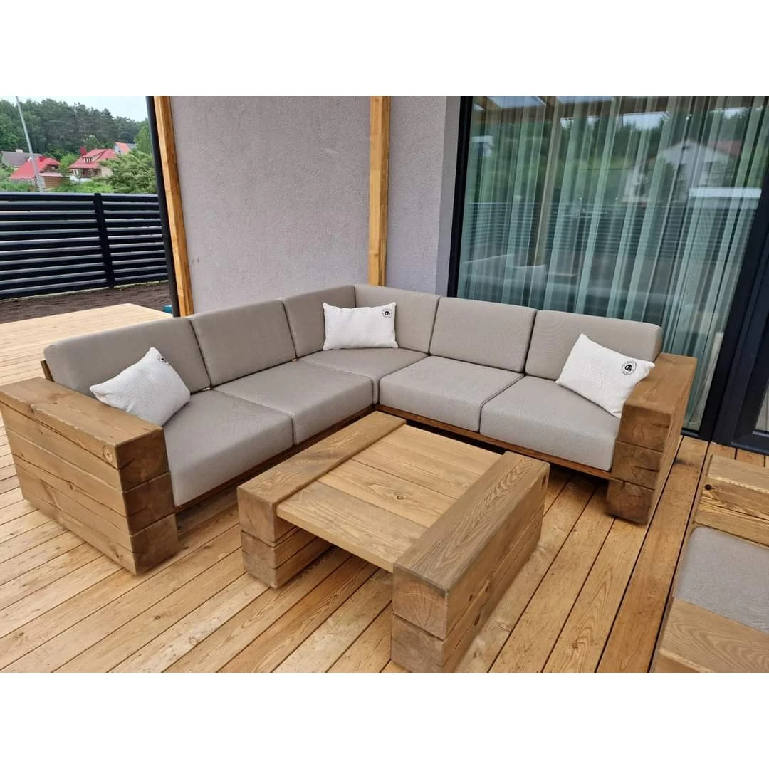 Kampinė lauko sofa 2.25m x 2.25m ¦ TIMBER - Foteliai, sofos