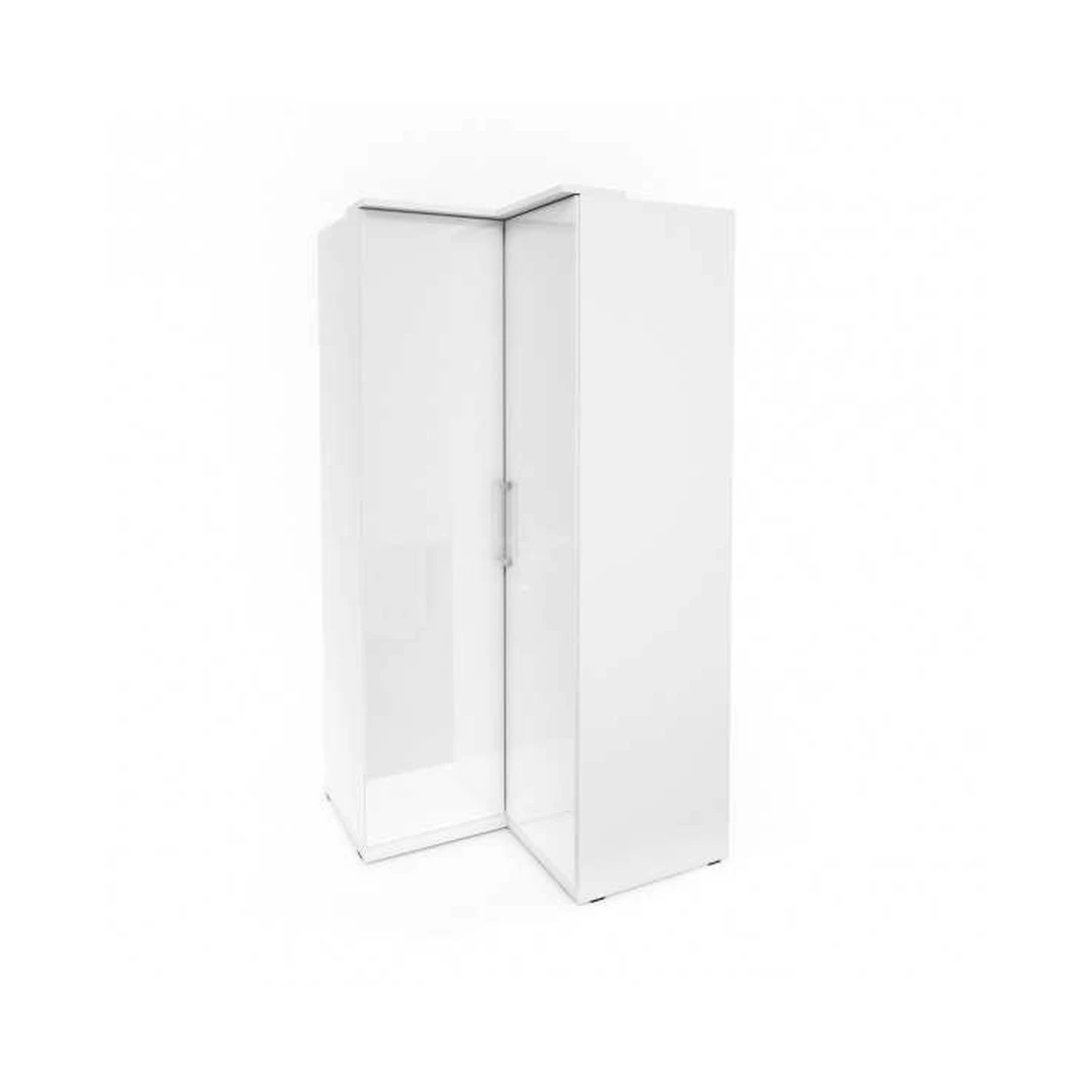 Šiuolaikiška balta spinta su LED apšvietimu