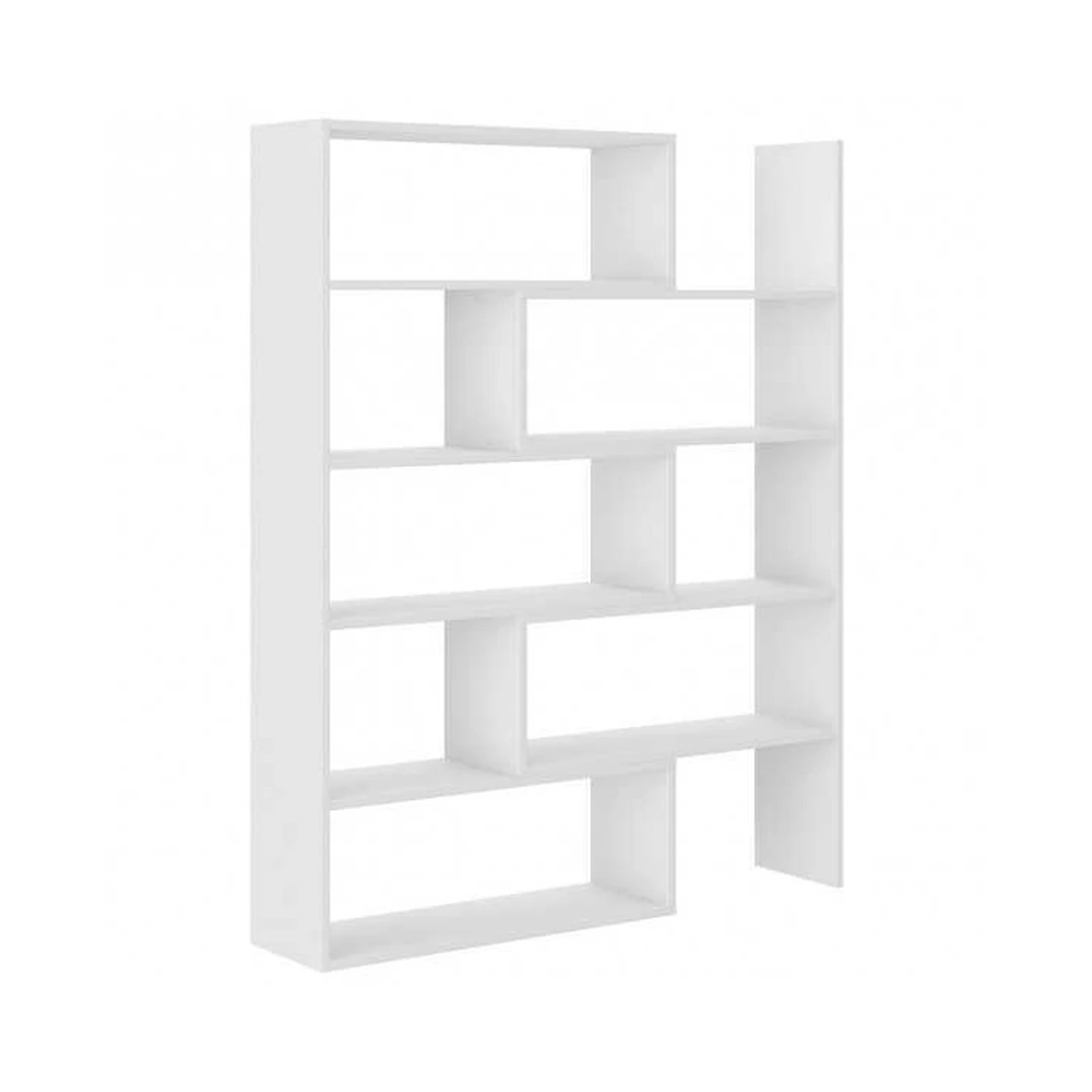 Balta knygų spinta su lankstymo galimybe