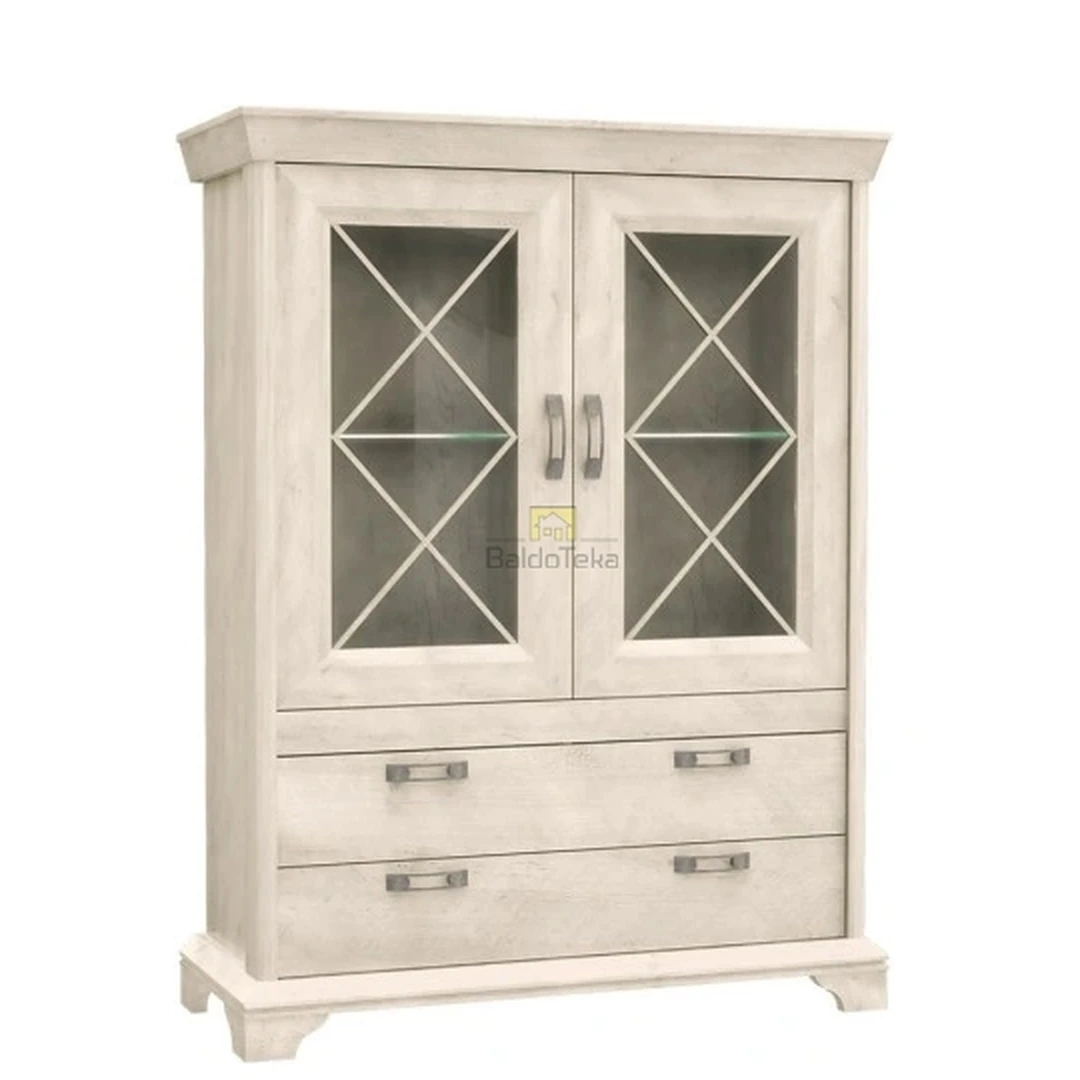 Šiuolaikiška spinta balinta pušis su met. rankenėlėmis