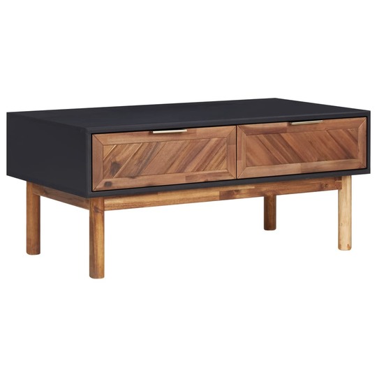 Kavos staliukas, 90x50x40cm, akacijos medienos masyvas ir MDF - Žurnaliniai (kavos) staliukai