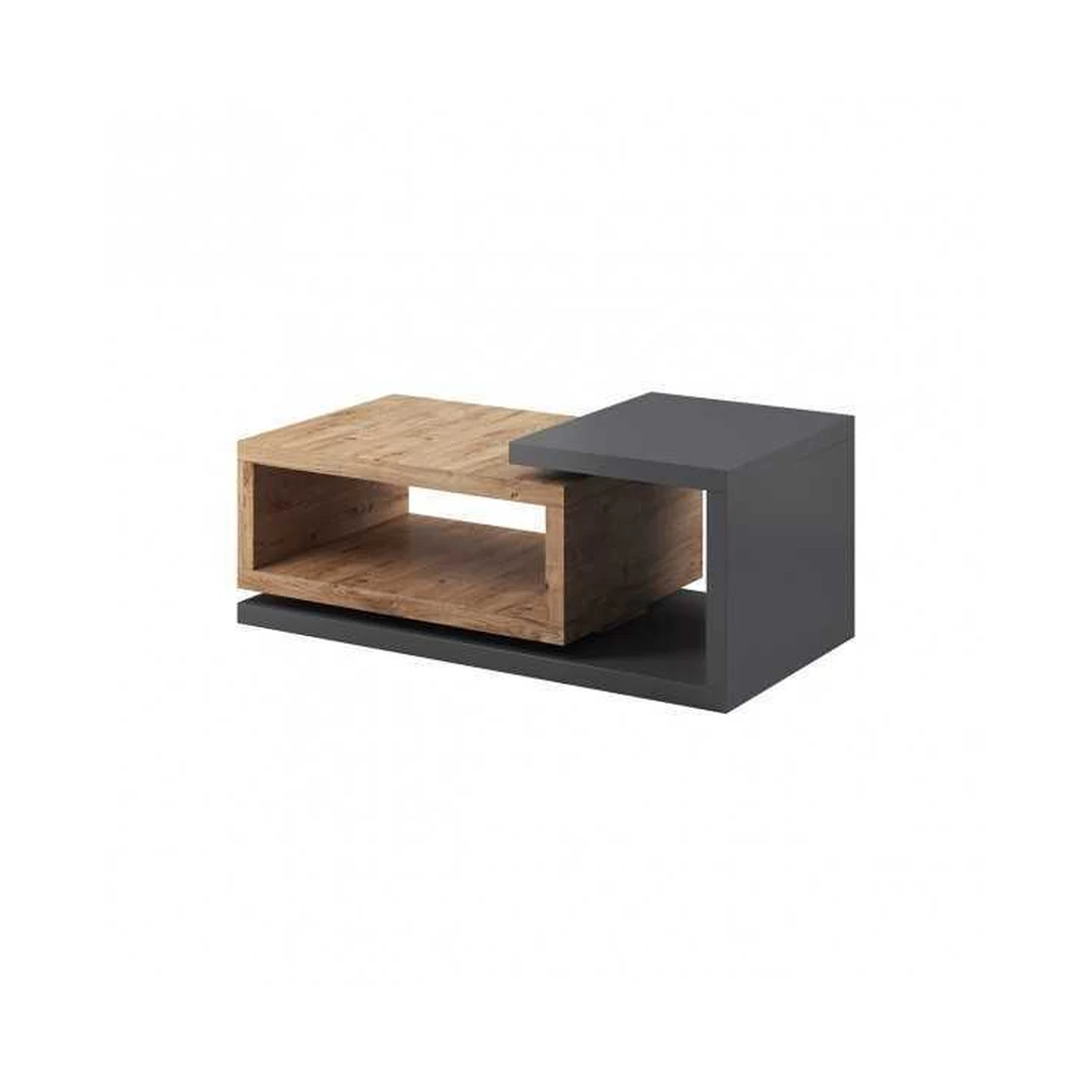 Stilingi spintos baldai antracito ir ąžuolo spalvų derinyje