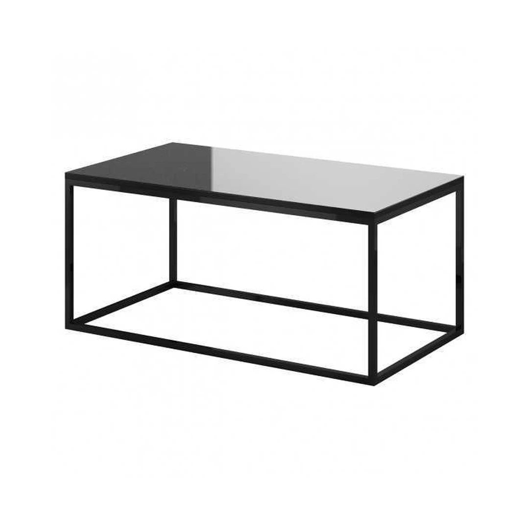 Modernus juodas stiklinis stalas su aukštos kokybės plokšte