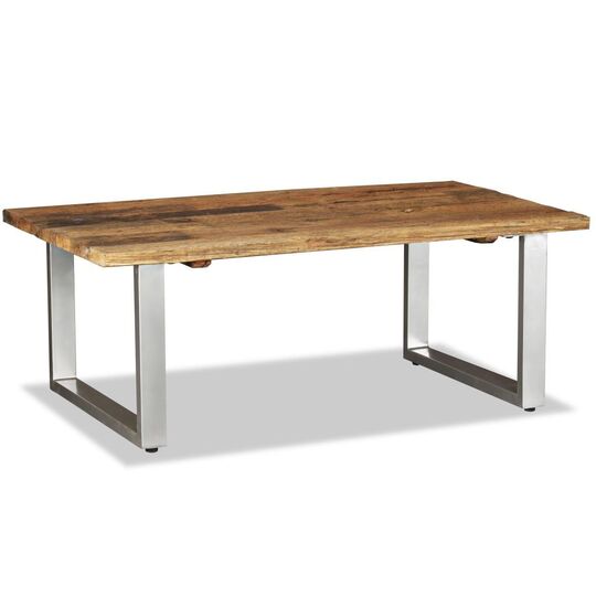 Kavos staliukas, perdirbtos medienos masyvas, 100x60x38cm - Žurnaliniai (kavos) staliukai