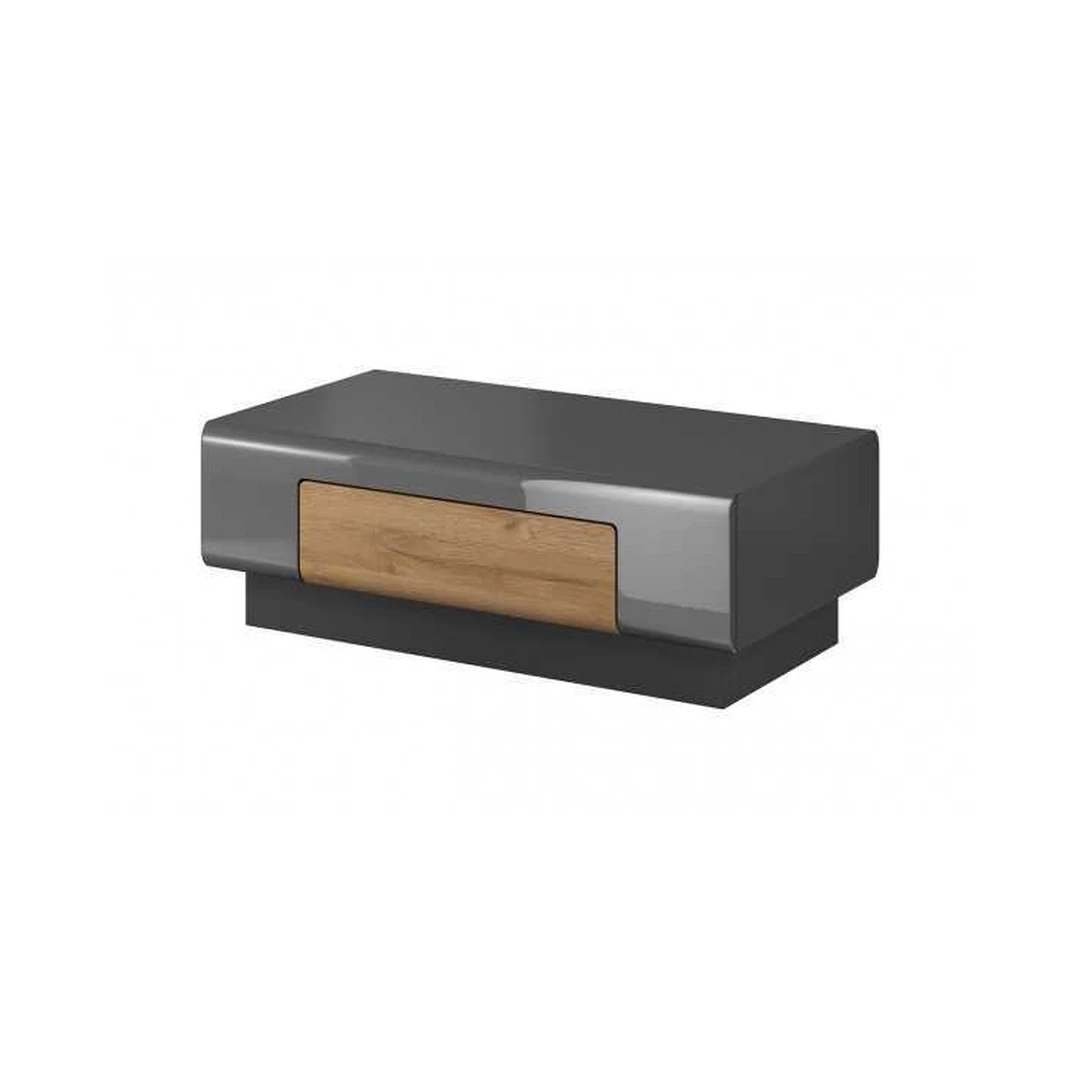 Modernus stalčius su visišku ištraukimu – antracitas ir ąžuolas