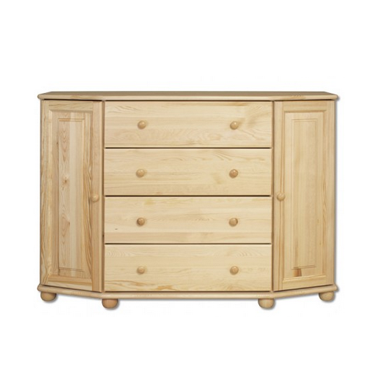 Erdvus pušies medžio spinta – 140x100x47 cm