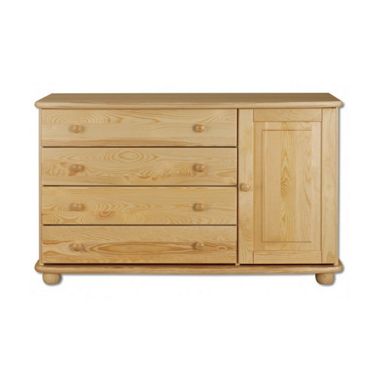 Ergonominė pušinė lova 125x76x42 cm