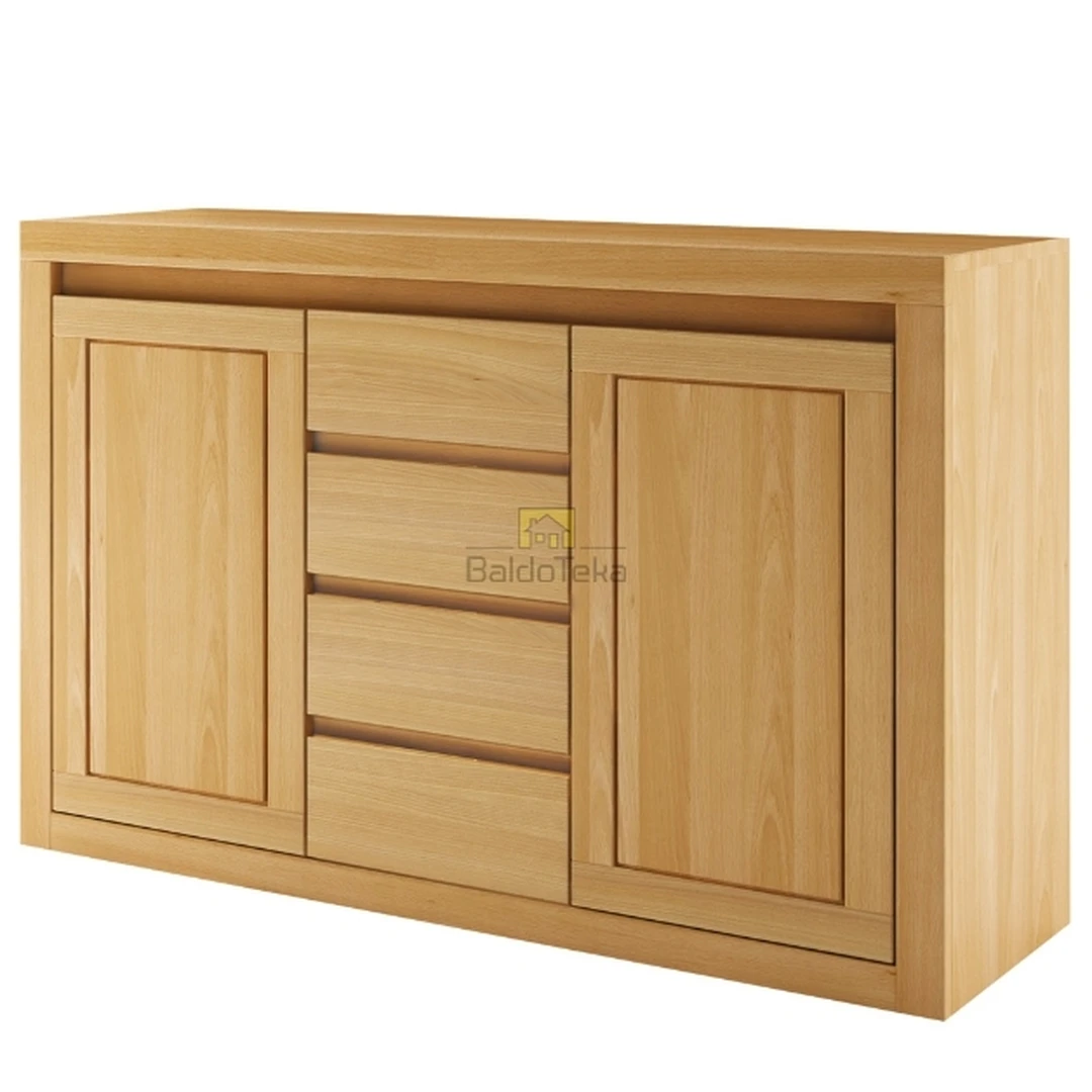 Natūralaus buko medžio spintelė 140x90x41 cm