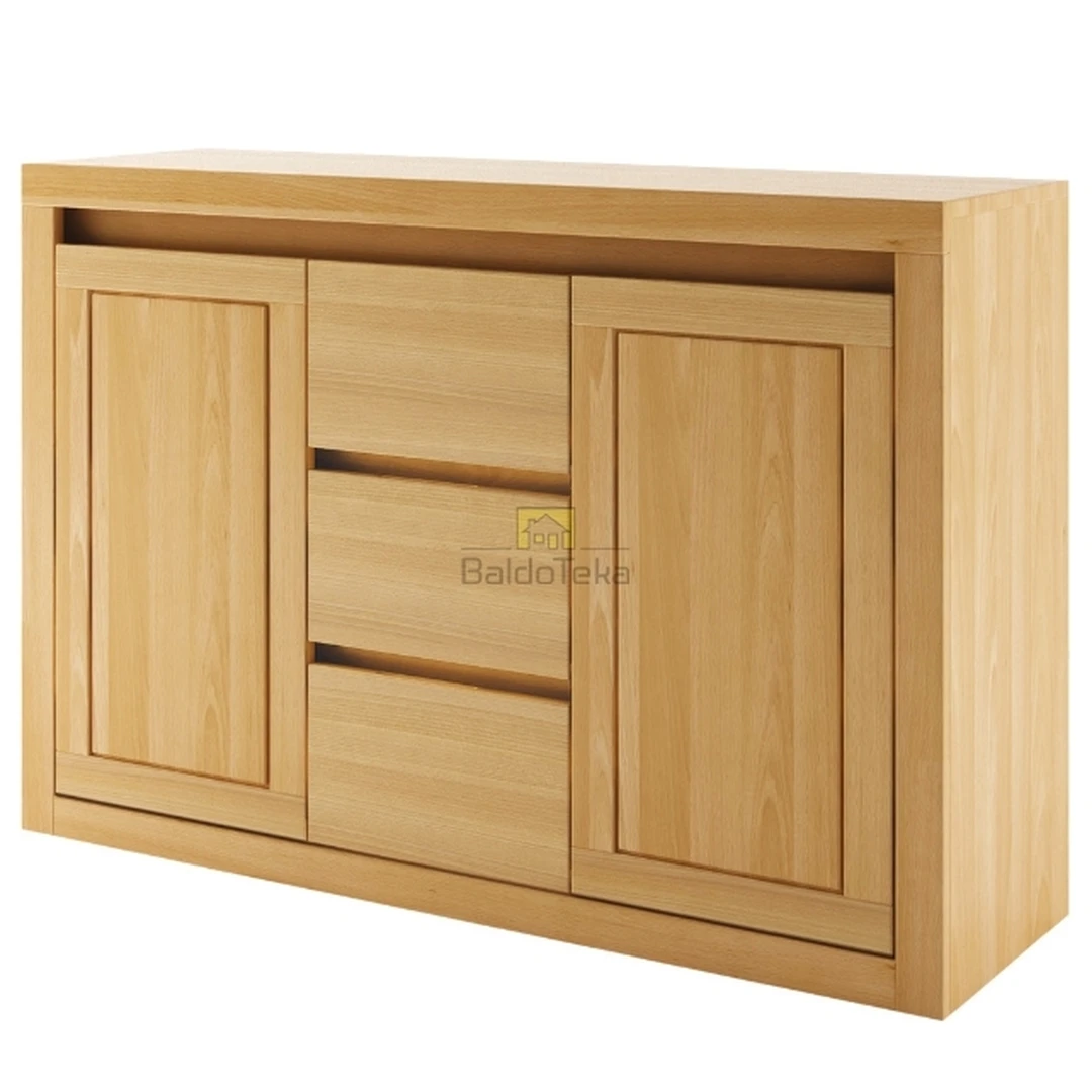 Natūralaus buko medžio spintelė 140x90x41 cm