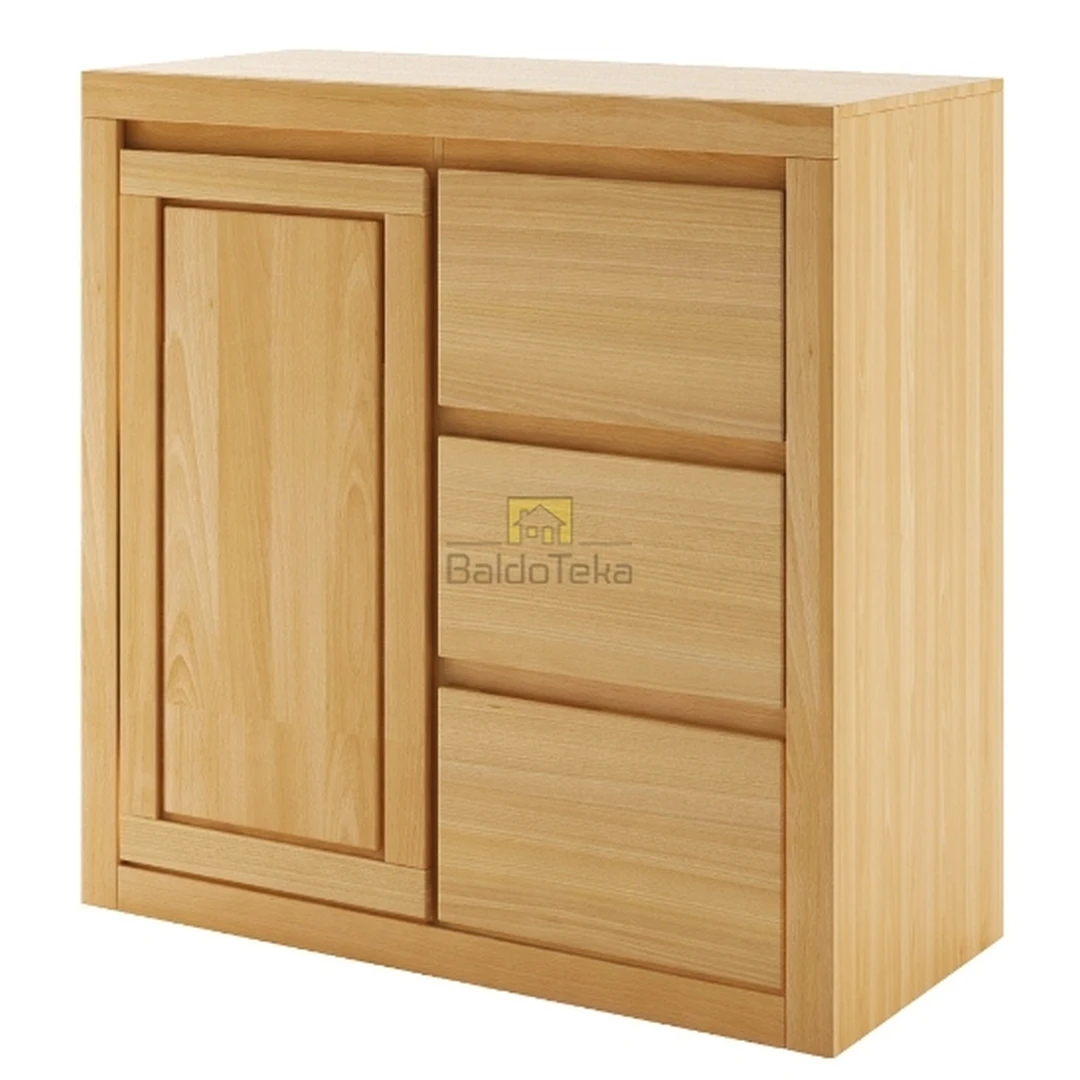 Natūralaus buko medžio spintelė 90x90x41 cm