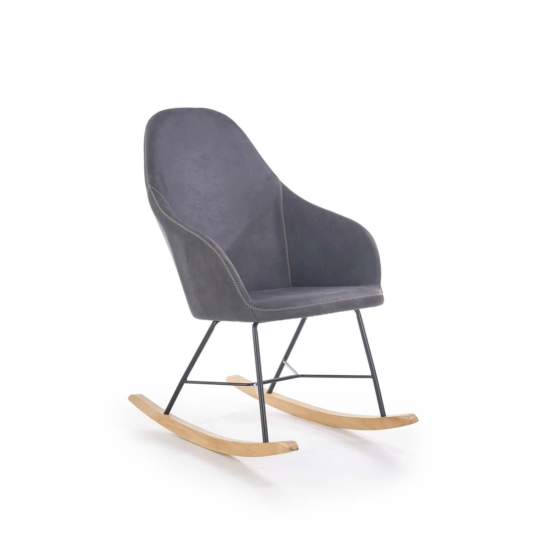 Ergonominė sofos lova su eko oda ir tamsiai pilka spalva