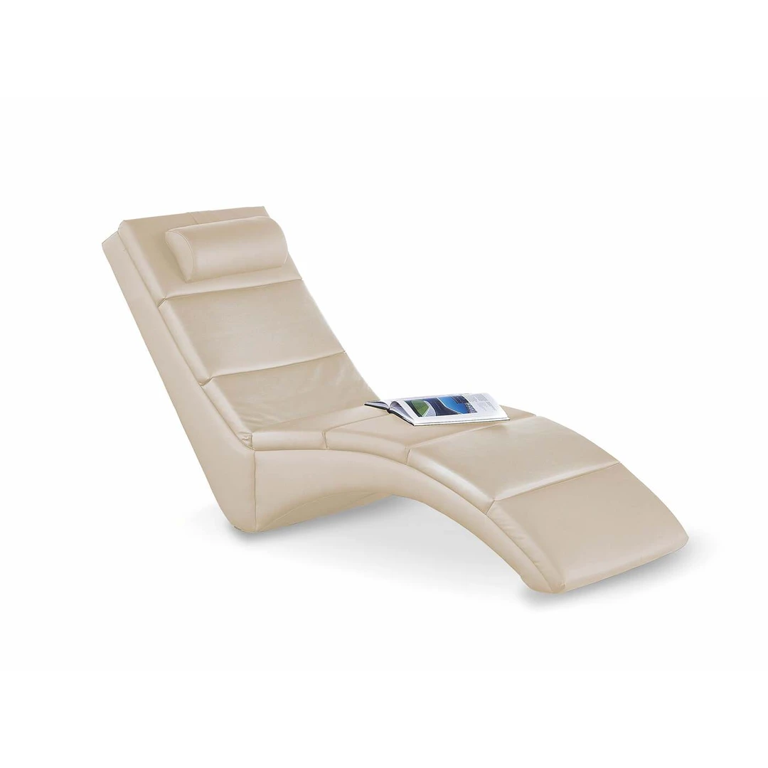 Ergonominė smėlio spalvos sofos lova su eko oda