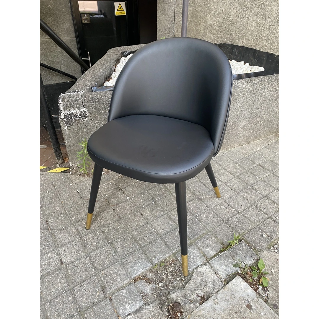 Stylish Metal Leg Chairs with Eco Leather