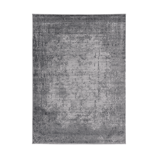 Šiuolaikinis kilimas EL9083 su 3D raštu ir ramiai pilka spalva