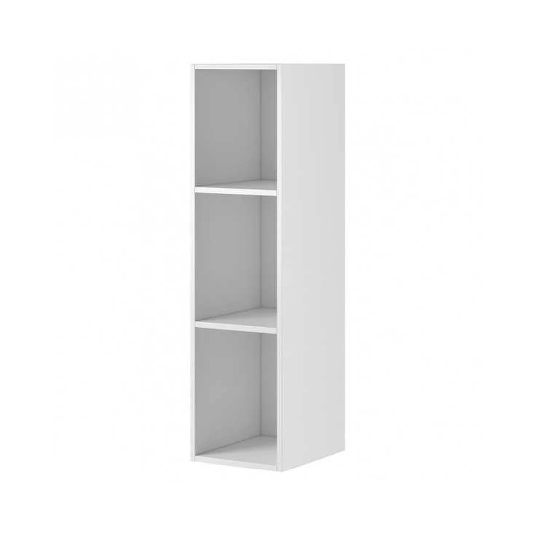 Šiuolaikiška baltos spalvos spinta su stiklu