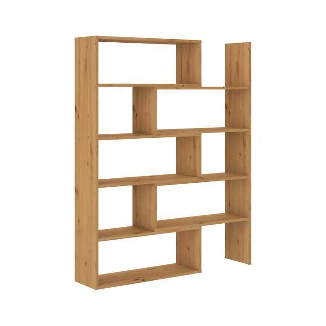 Stilinga knygų spinta „Artisan“ ąžuolo spalvos