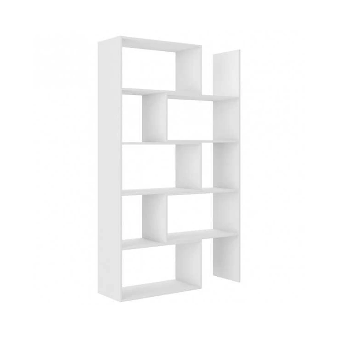 Balta knygų spinta su lankstymo galimybe