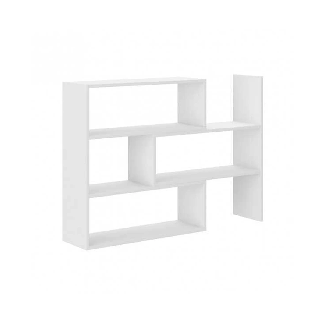 Balta knygų spinta su lankstomu dizainu