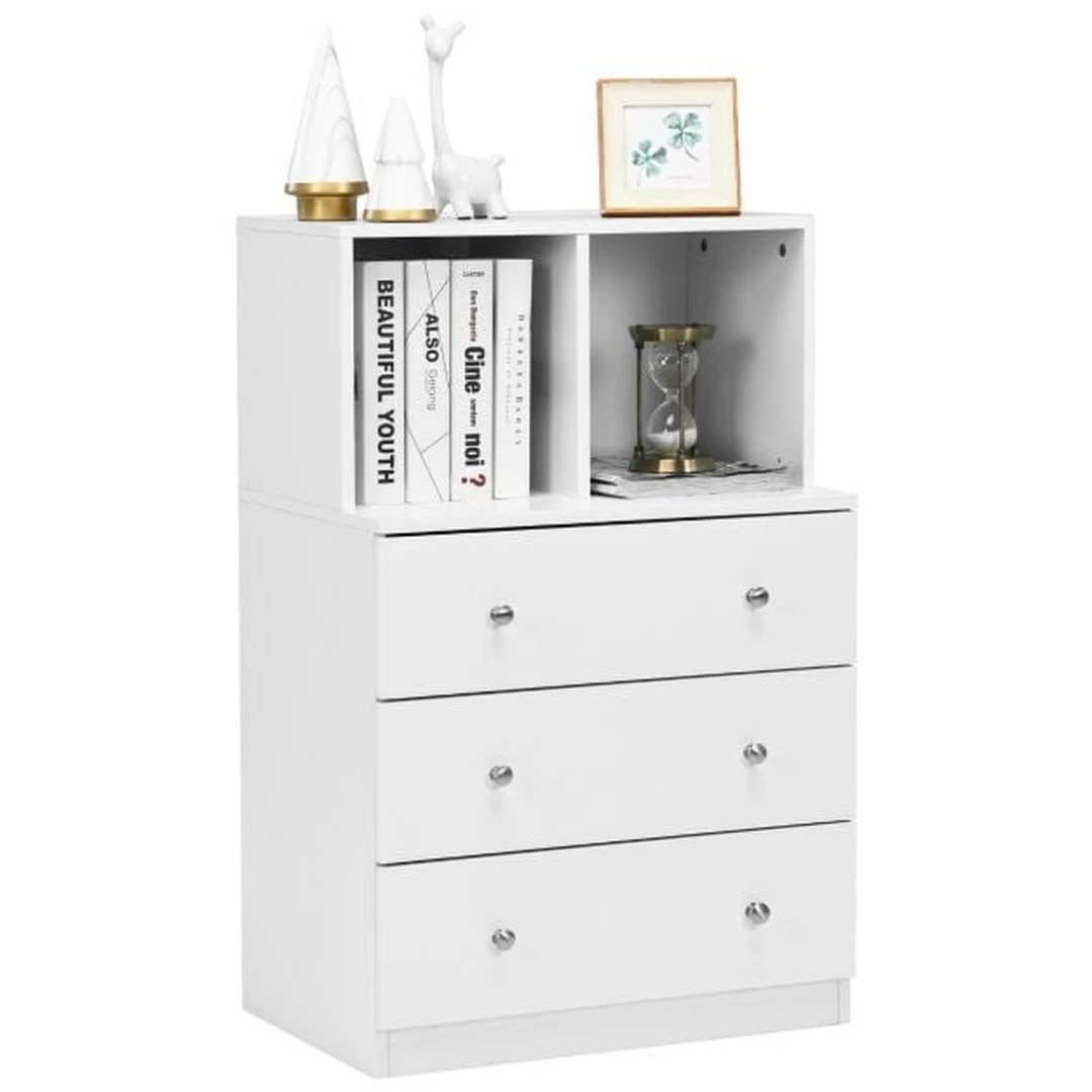 Komoda, 3 stalčiai ir 2 skyriai, 60,96 × 93,98 × 40,64 cm - Komodos, šoninės spintelės