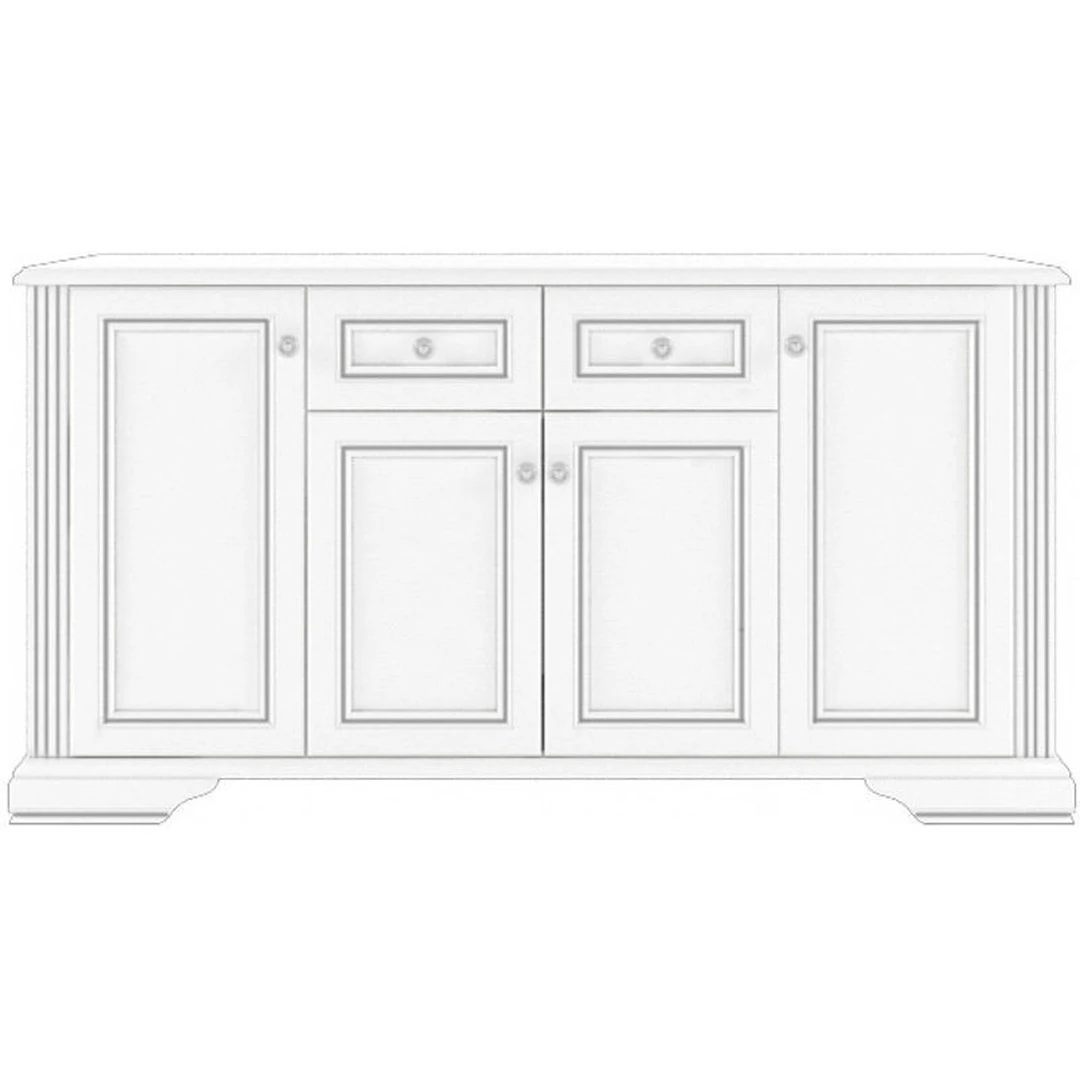 Klasikiniai balti ąžuolo baldai