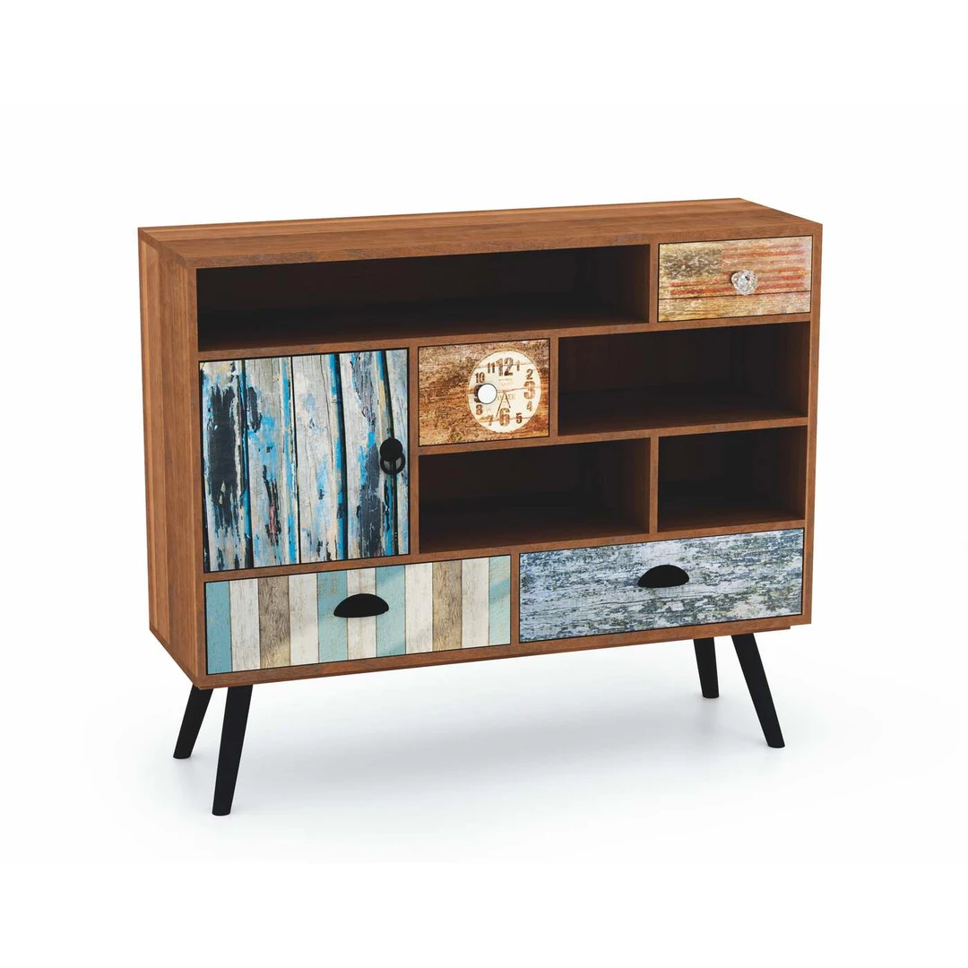 Elegantiška spinta su įvairiaspalviu dizainu