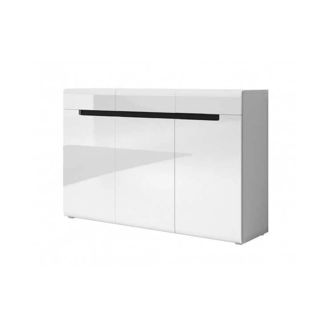 Modernus trijų durų spinta su tylus uždarymu ir 3 stalčiais