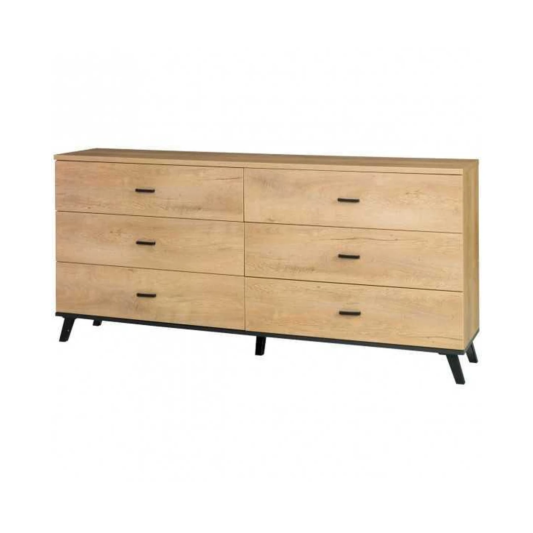 Šiuolaikiški spintos 181x84x40 cm, ąžuolo Lefkas/juoda spalva